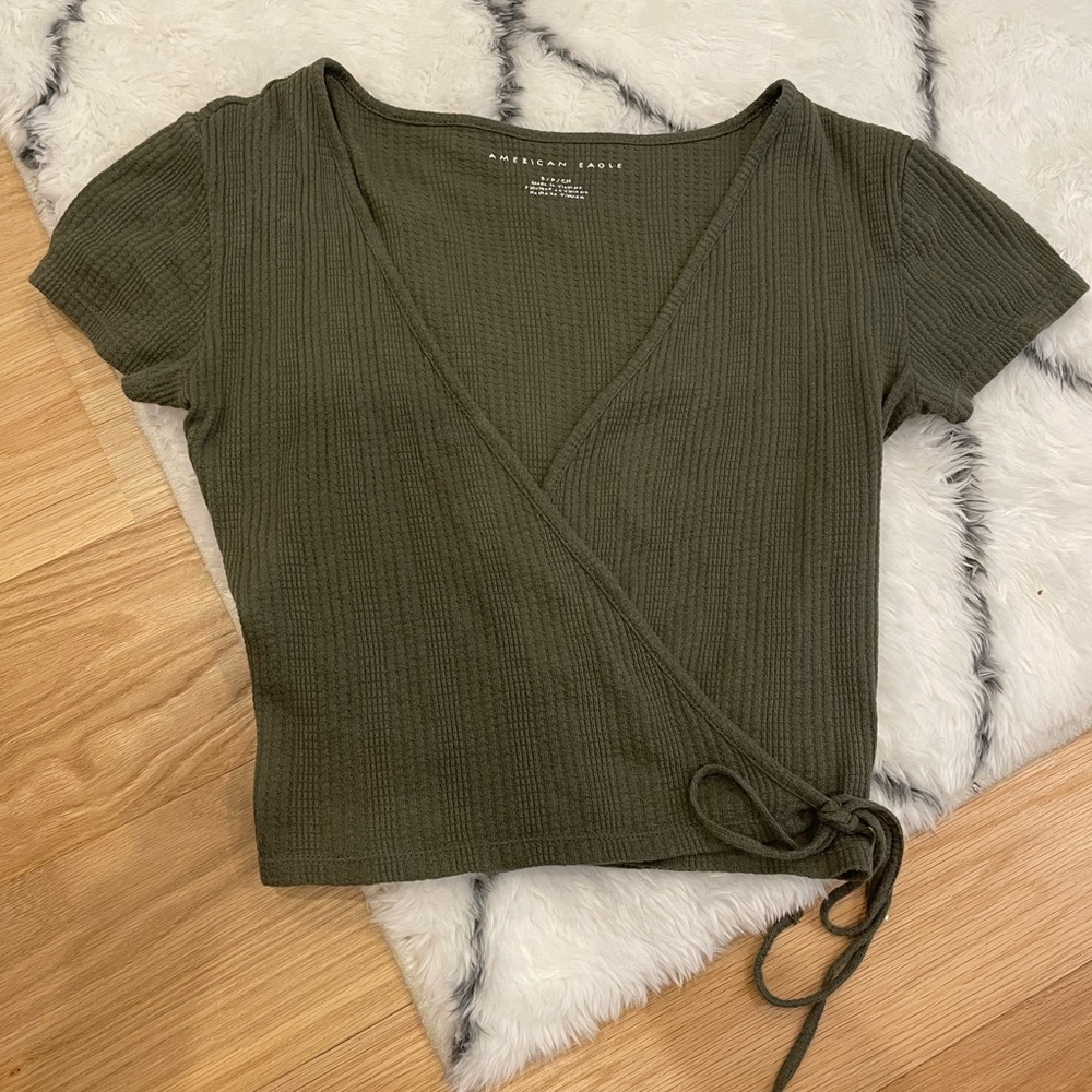 American Eagle wrap top